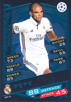 Pepe Real Madrid 2016/17 Topps Match Attax CL #RM05